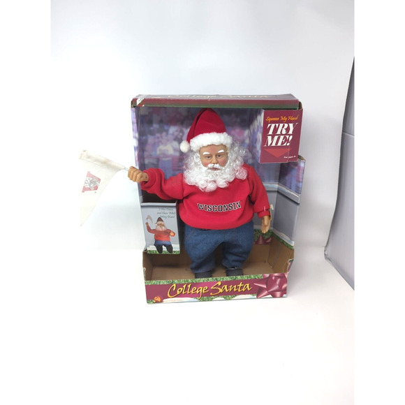 2000 University Of Wisconsin Dancing / Singing Santa Gemmy Industries fast ship - Picture 1 of 7